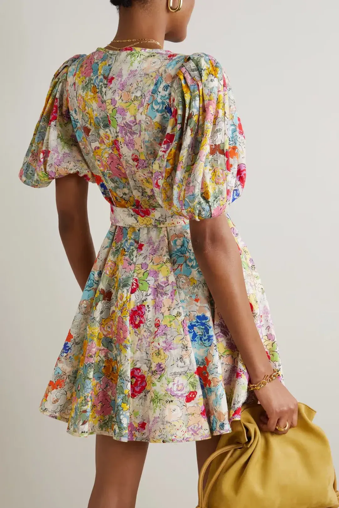 Zimmermann The Clover Panelled Mini Dress in Spliced Multi Floral Size 2 / Au 12 for rent on The Volte - main image