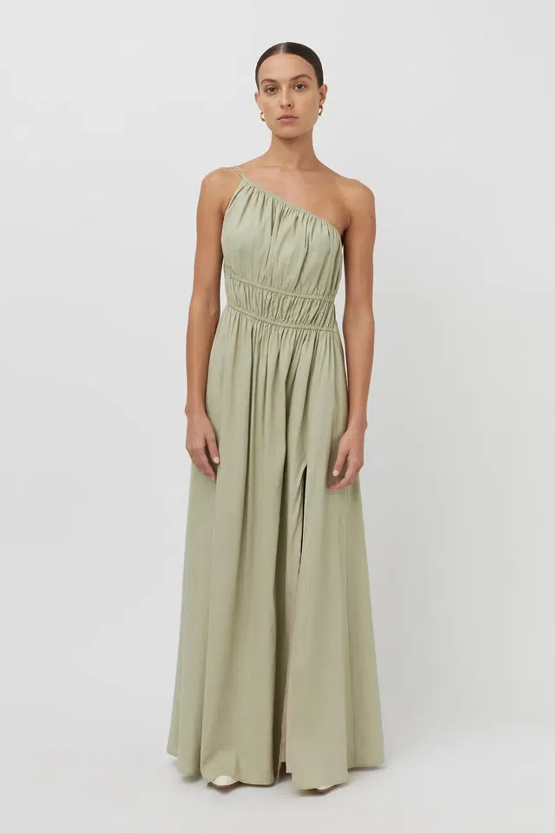 Camilla and Marc Sevilla Asymmetric Dress Green Size 6 for rent on The Volte - main image