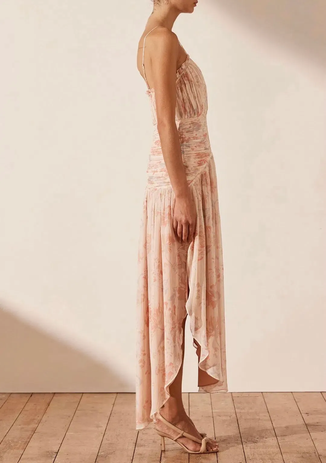 Shona Joy Faye Cross Front Midi Dress Floral Size 10 for rent on The Volte - main image