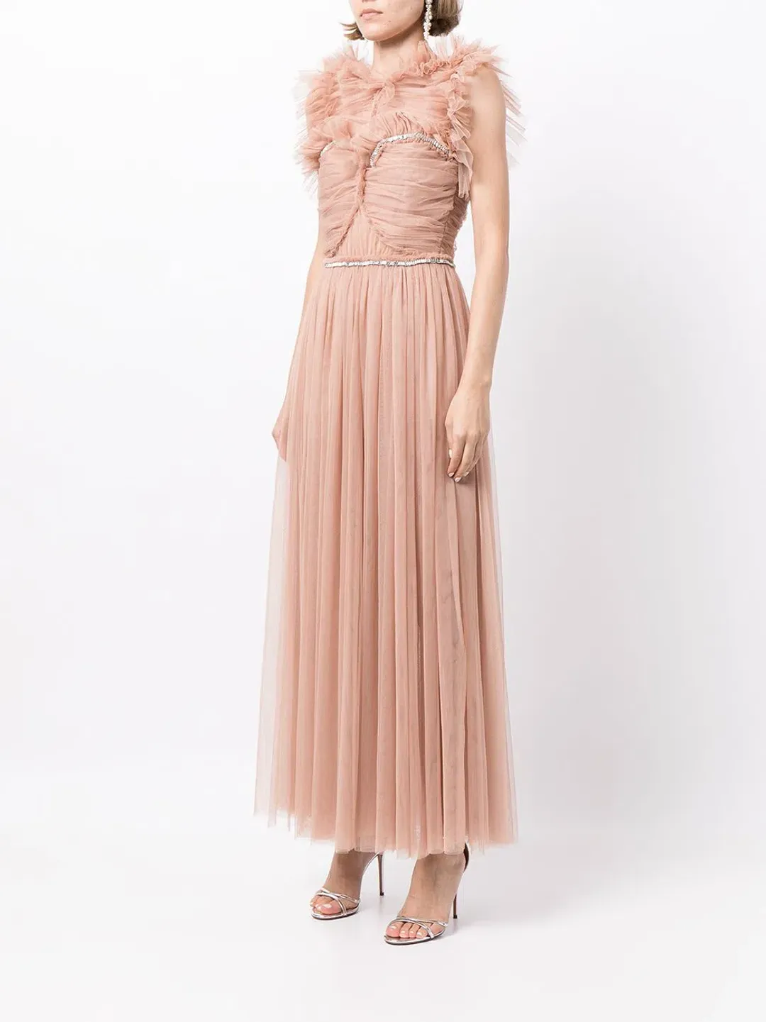 Rachel Gilbert Lou Dress Midi Nude Size 0/Au 6 for rent on The Volte - main image