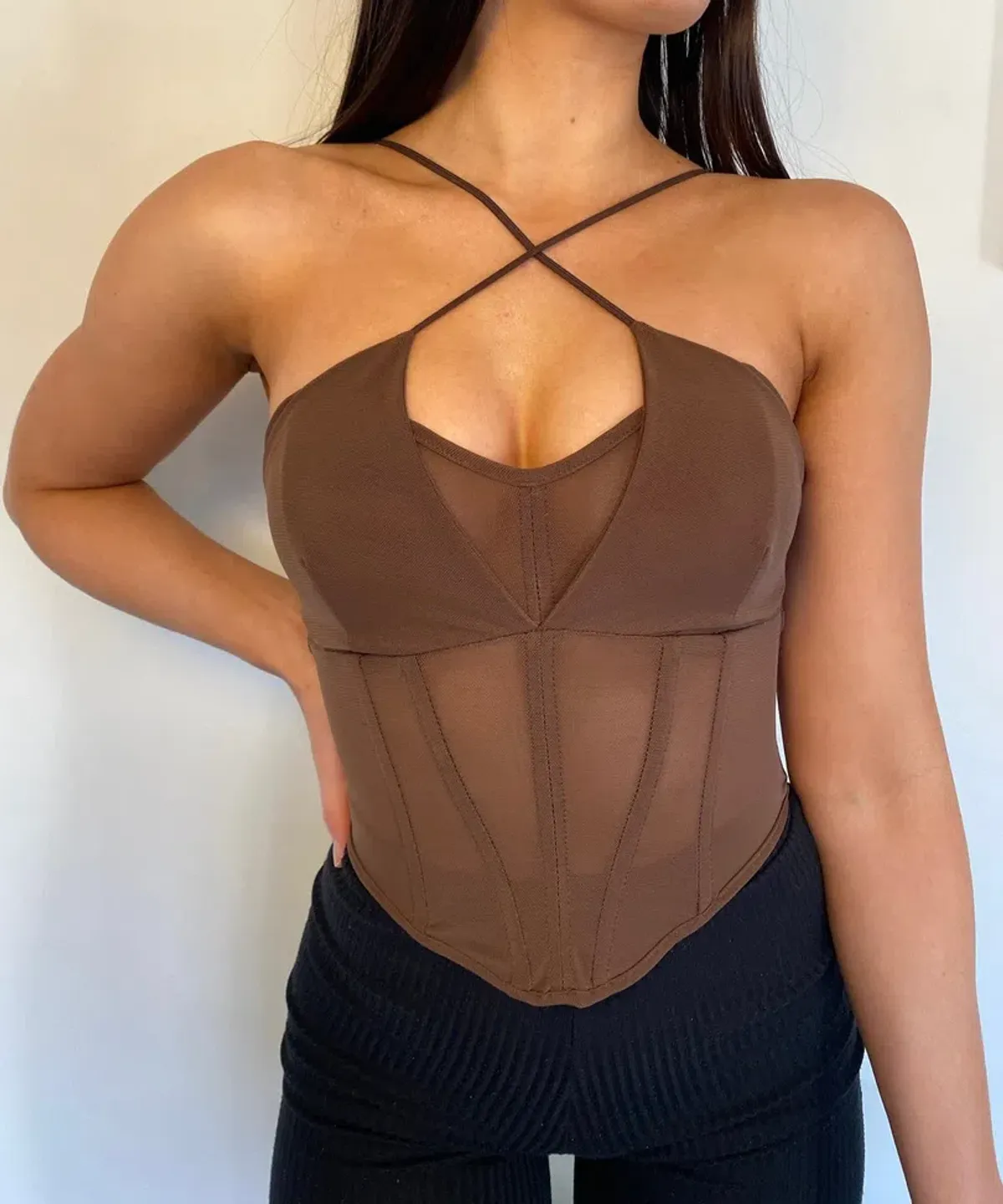 Viktoria & Woods Sigma Bustier Brown Size 0 / Au 6 for rent on The Volte - main image