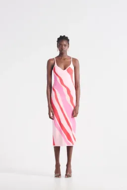 St Cloud Margarita Wave Knit Midi Dress Pink Size XS / Au 6 for rent on The Volte - image 1