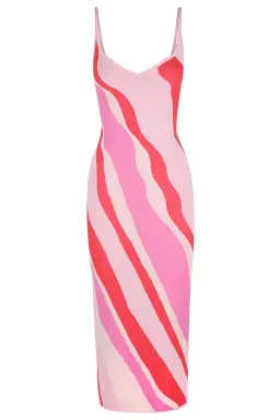 St Cloud Margarita Wave Knit Midi Dress Pink Size XS / Au 6 for rent on The Volte - image 6