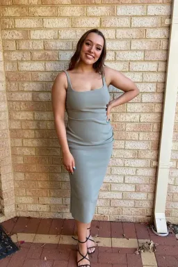 Bec & Bridge Be Mine Square Neck Midi Dress Sage Size 8 / S for rent on The Volte - image 6