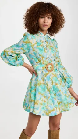 Zimmermann High Tide Buttoned Mini Dress Floral Size 1 / Au 10 for rent on The Volte - image 3