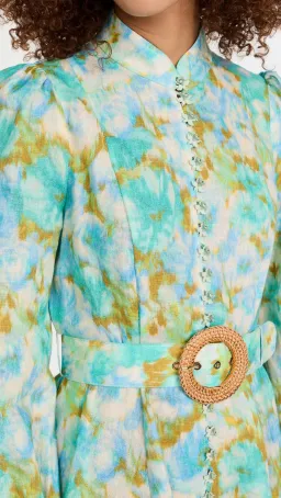 Zimmermann High Tide Buttoned Mini Dress Floral Size 1 / Au 10 for rent on The Volte - image 5