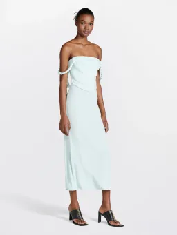 Dion Lee Rope Drape Dress in Clear Blue Size 8 for rent on The Volte - image 2
