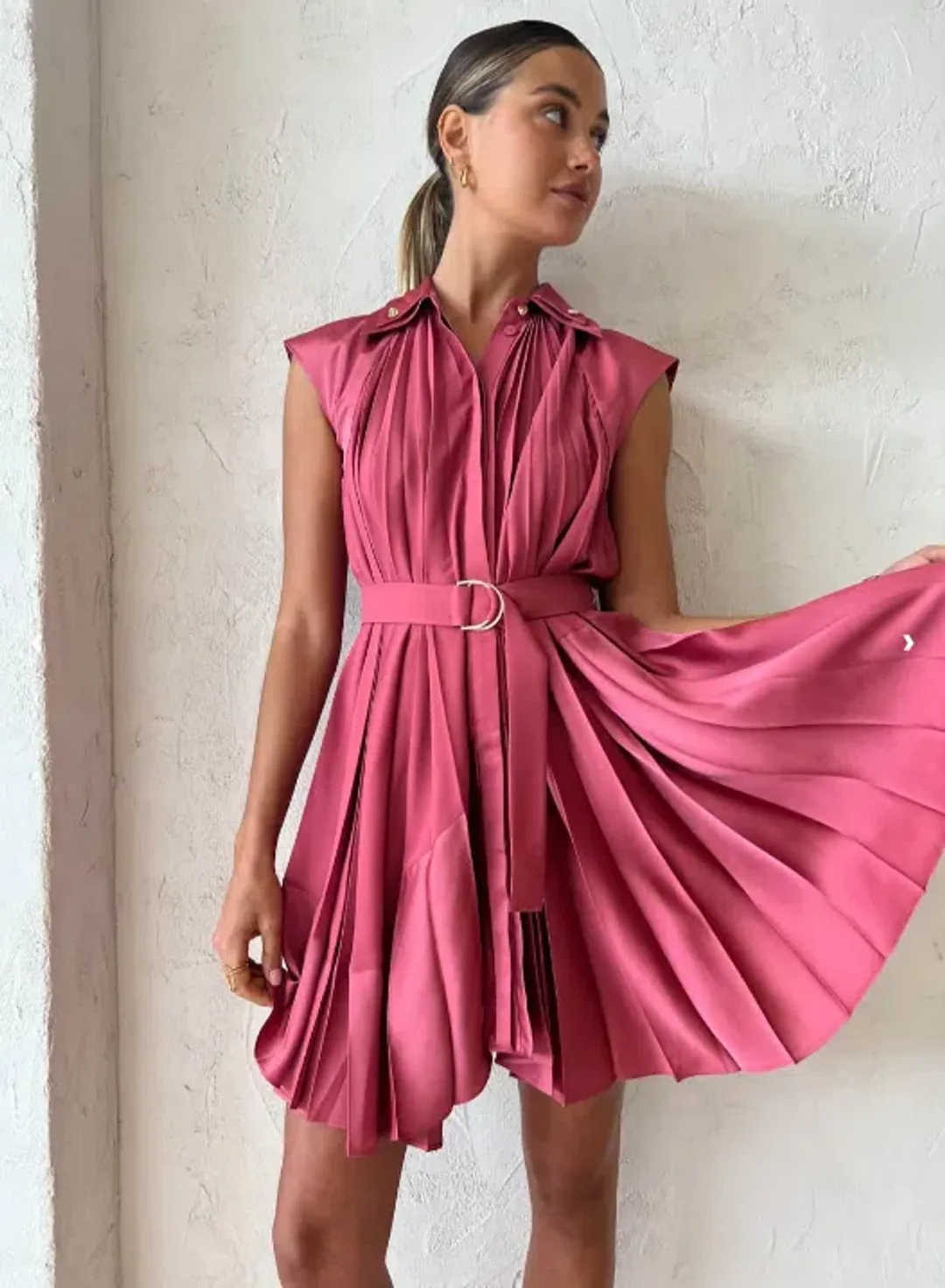 Acler Seymour Dress Dusty Pink Size 6 for rent on The Volte - main image