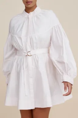 Acler Marquis Mini Dress Shell Pink Size AU 12 for rent on The Volte - image 4