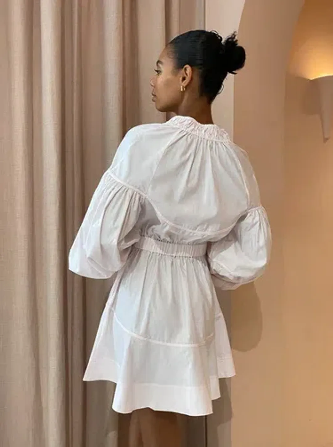 Acler Marquis Mini Dress Shell Pink Size AU 12 for rent on The Volte - main image