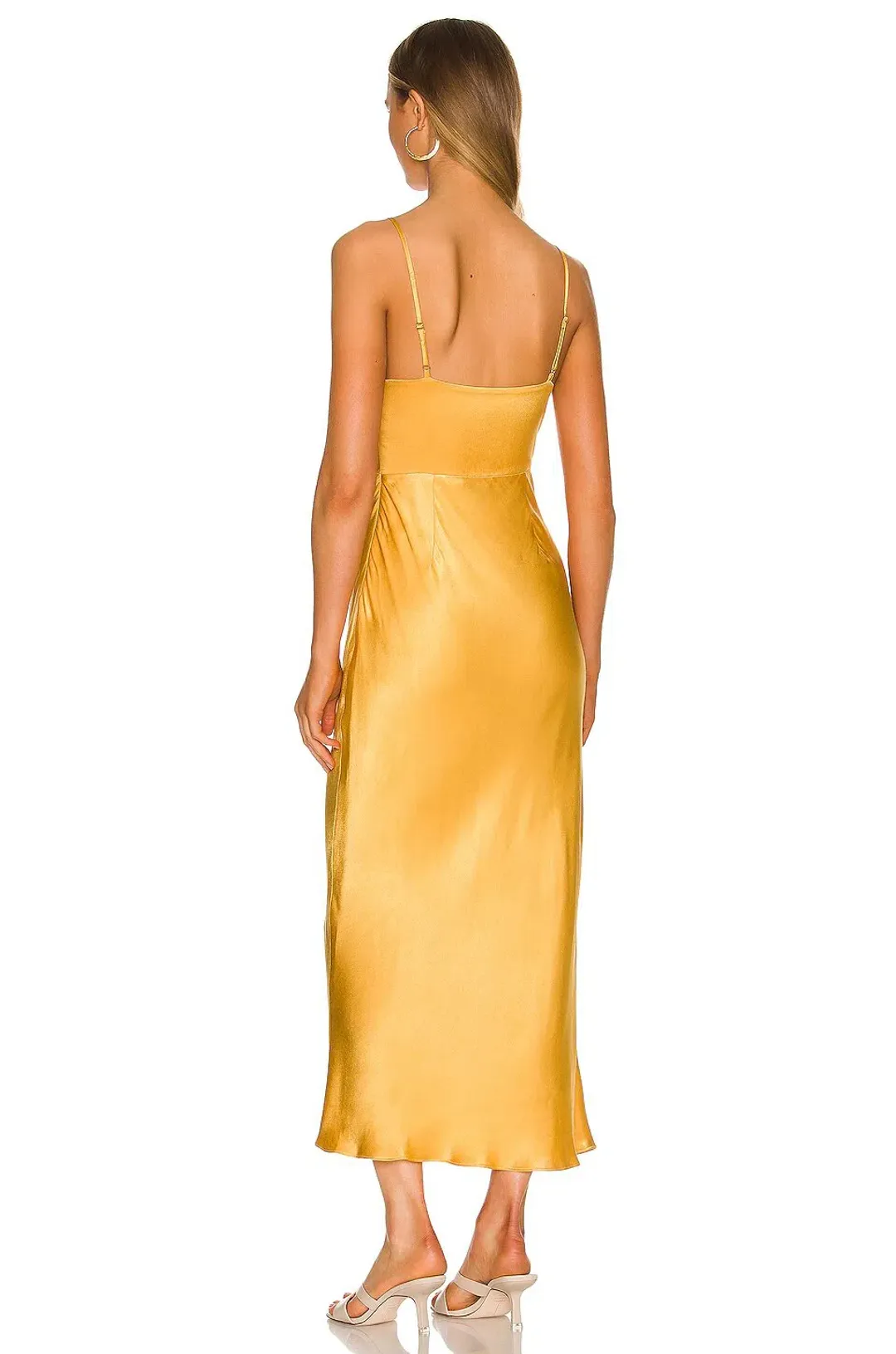 Shona Joy Alma Lace Up Midi Saffron  for rent on The Volte - main image