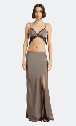 Bec & Bridge Camille Top & Maxi Skirt Set Pewter Size 6  for rent on The Volte - image 3