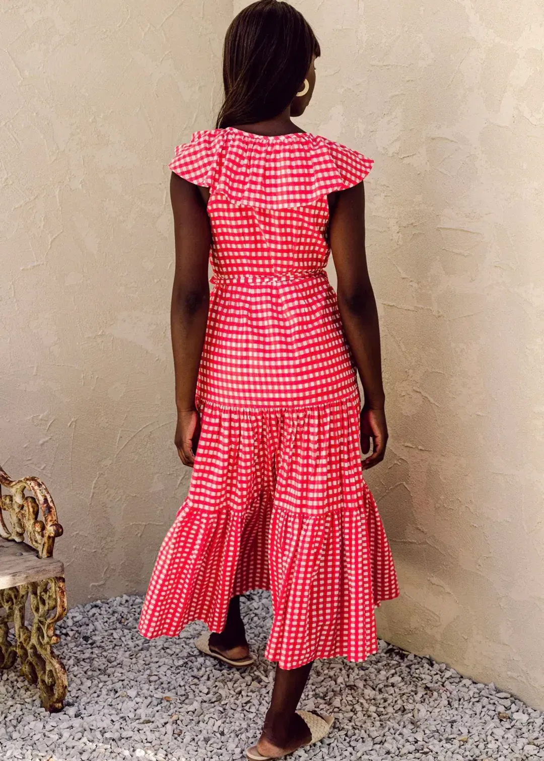 Bird and Kite Juni Wrap Dress Calypso Gingham Size XL / Au 14 for rent on The Volte - main image