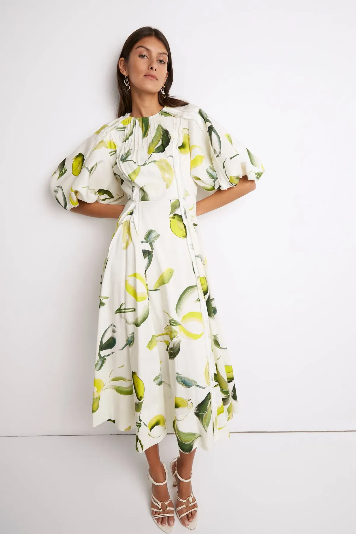 Aje Zest Midi Dress Print Size 6 / XS for rent on The Volte - main image