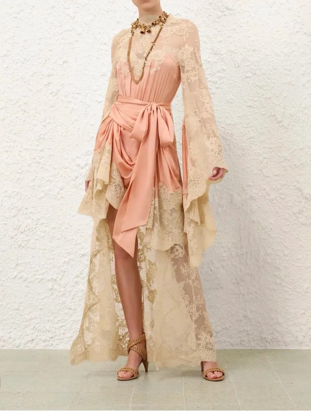 Zimmermann Hypnotic Satin Drape Dress Size 0 / Au 8 for rent on The Volte - main image
