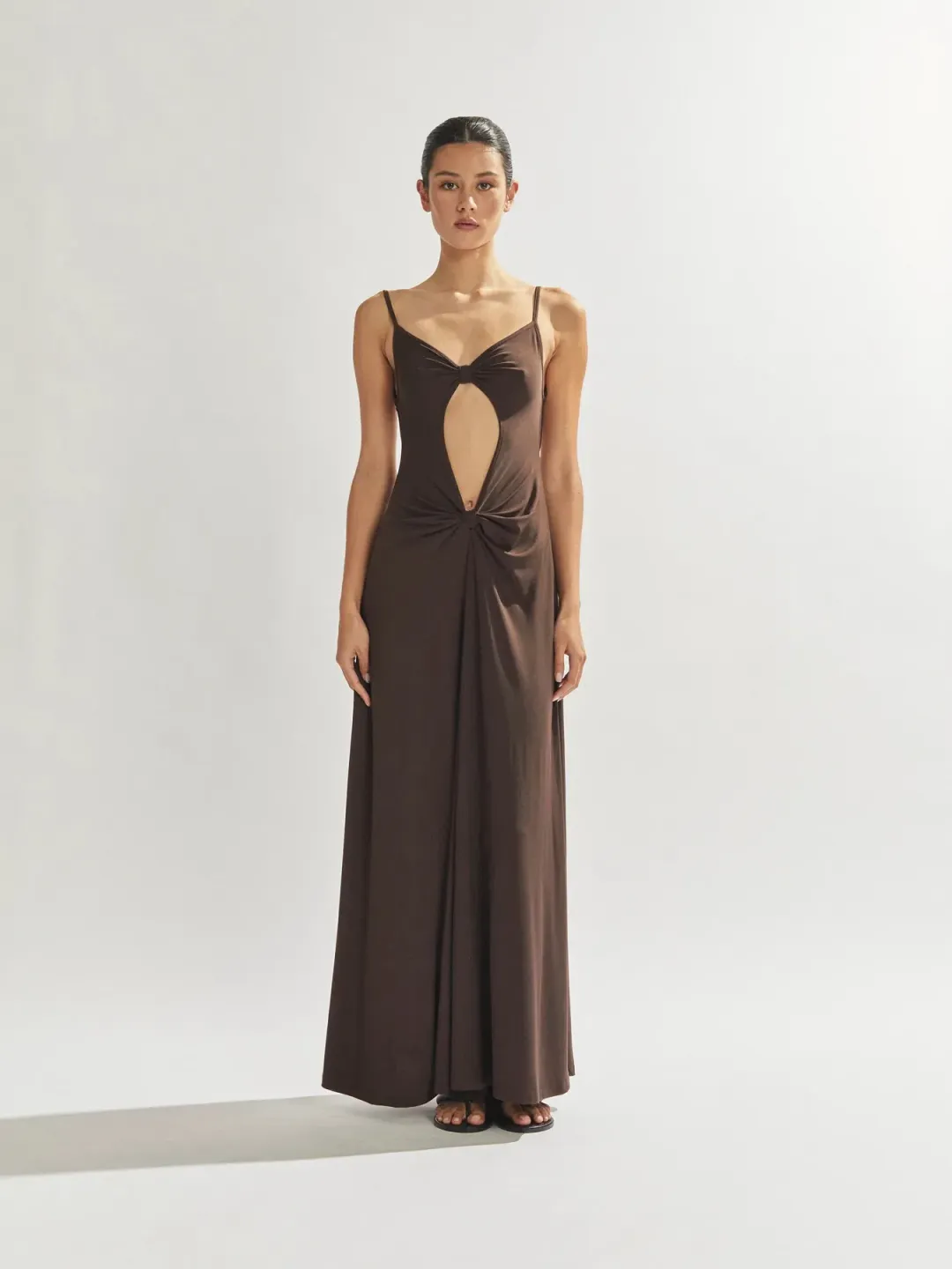 One Mile the Label Sammy Maxi Dress Cocoa Size XS/Au 6  for rent on The Volte - main image