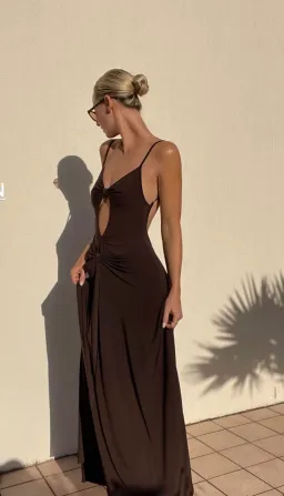 One Mile the Label Sammy Maxi Dress Cocoa Size S/Au 8 for rent on The Volte - image 10