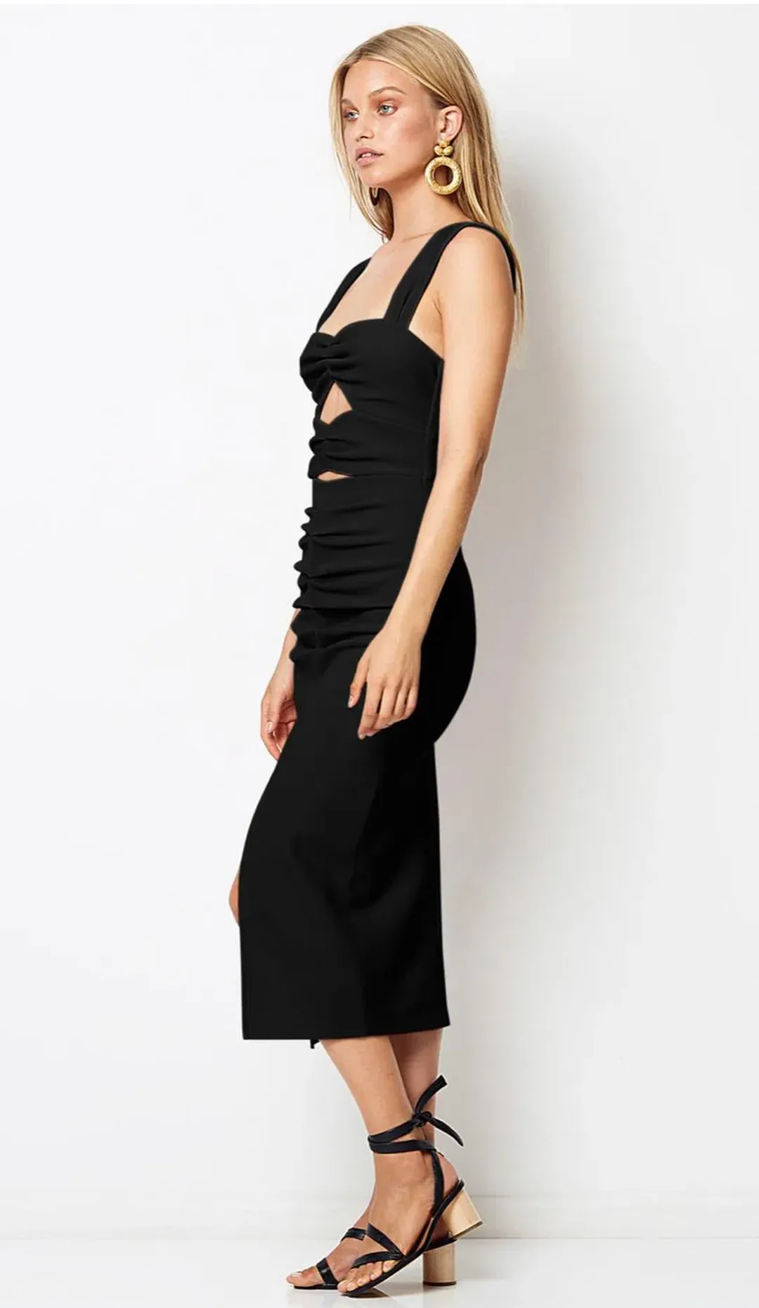 Bec & Bridge Lila Cut Out Dress Black Size 8 for rent on The Volte - main image