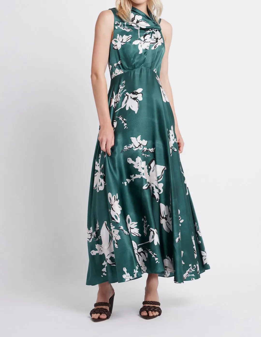 Aje Efflorescent Dress Green Size 10 / M for rent on The Volte - main image