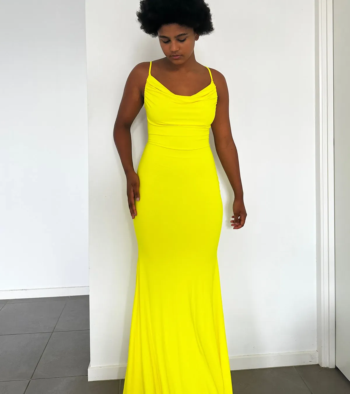 Gossip Gowns Ashleigh Floor Length Lemon Yellow Size 6 for rent on The Volte - main image
