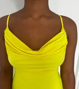 Gossip Gowns Ashleigh Floor Length Lemon Yellow Size 6 for rent on The Volte - image 3