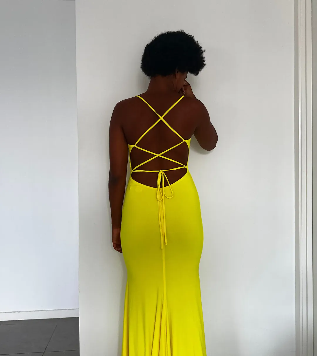 Gossip Gowns Ashleigh Floor Length Lemon Yellow Size 6 for rent on The Volte - main image