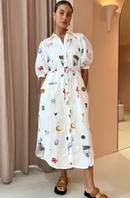 Alemais Soleil Embroidery Dress Print Size 10  for rent on The Volte - image 4