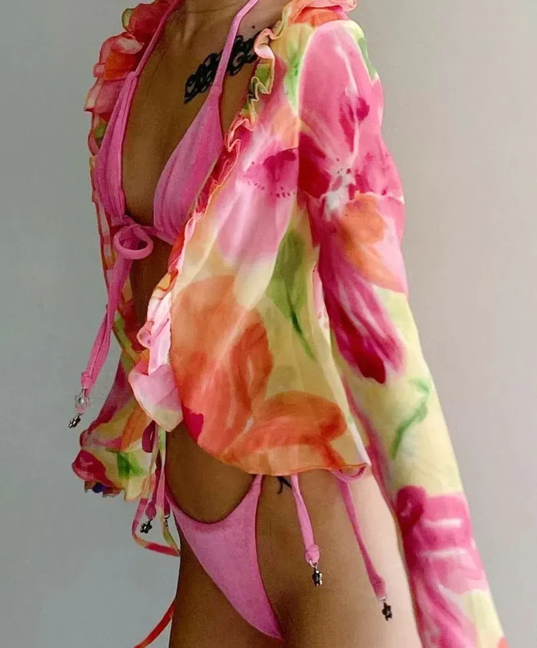 With Jean Fifi Blouse in Petunia Size L/AU 12 for rent on The Volte - main image