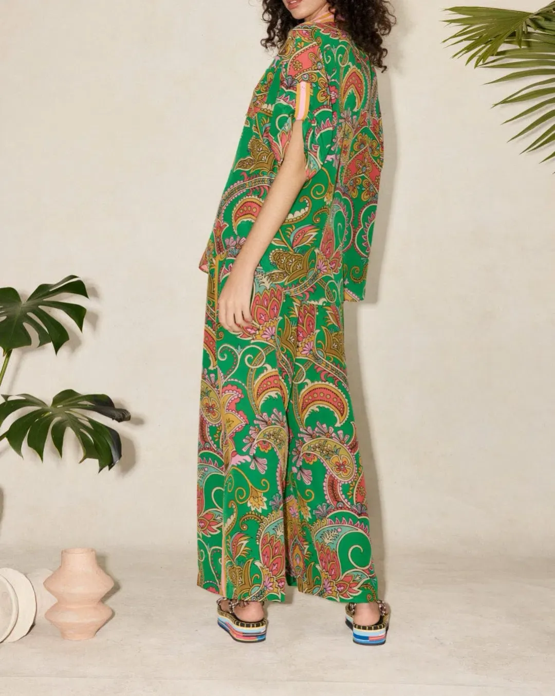 Alemais Marion Pant Green Size AU 6 for rent on The Volte - main image