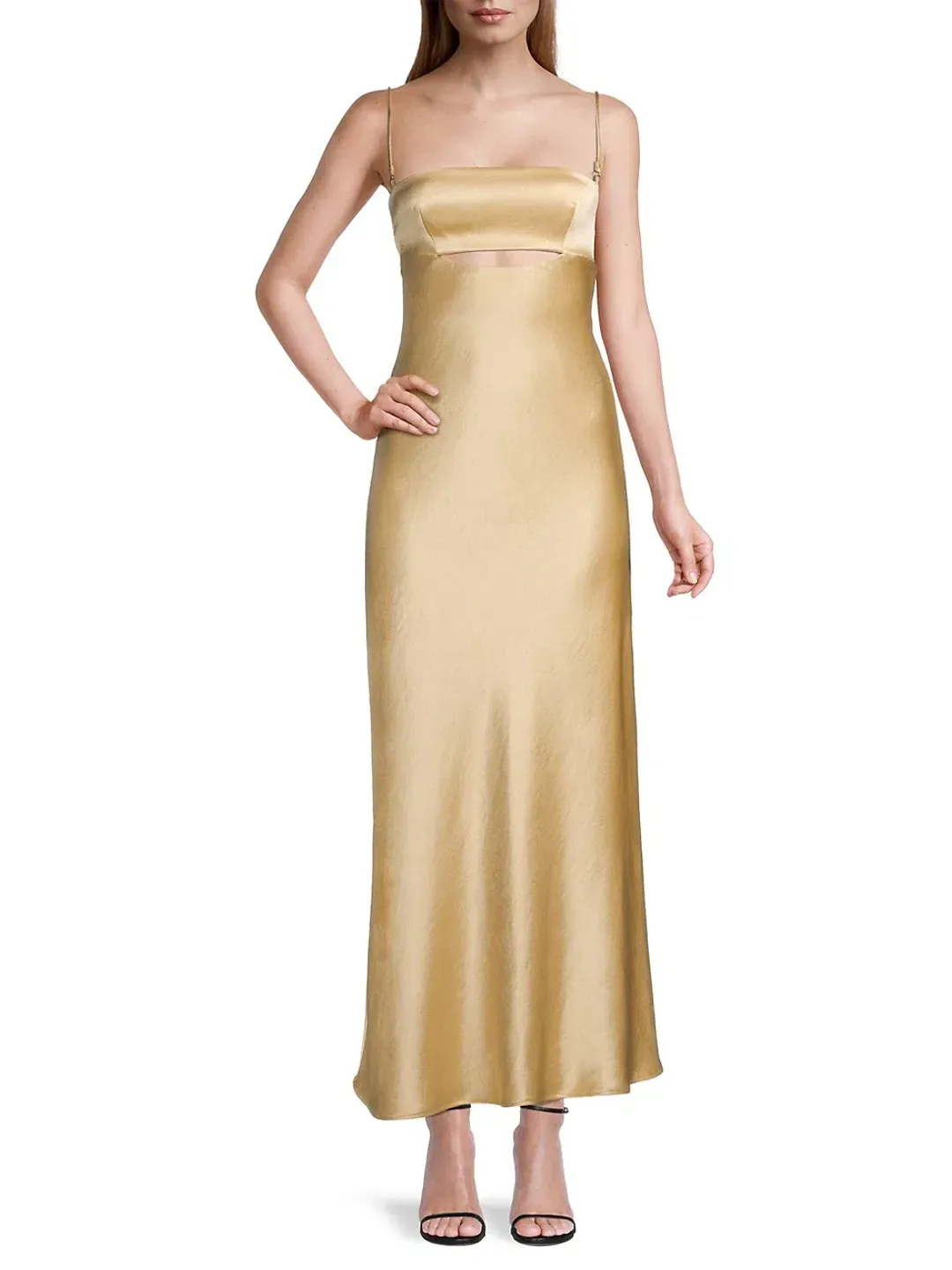 Bec & Bridge Carrie Maxi Dress in Yellow Champagne Size 8 for rent on The Volte - main image