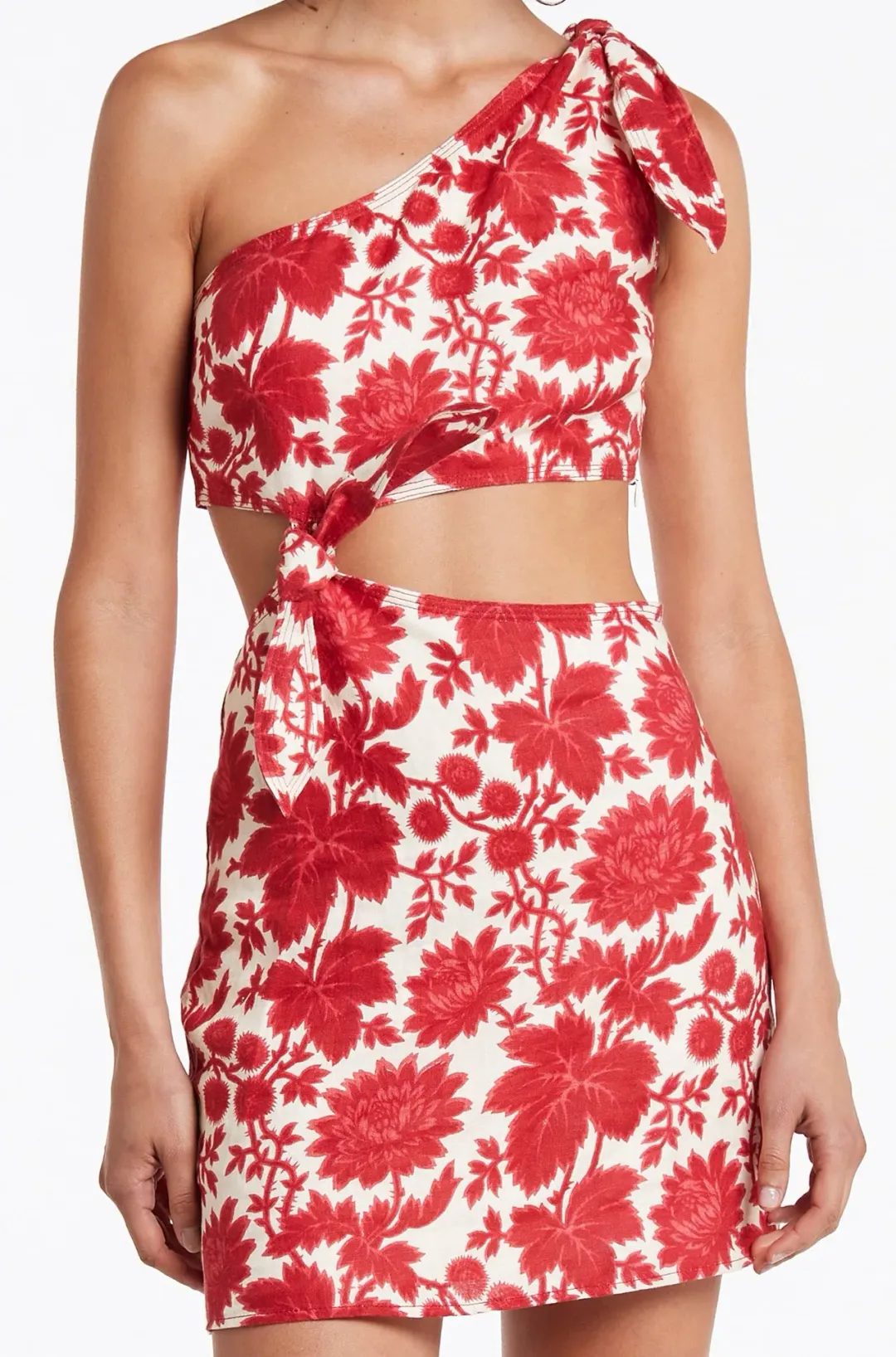 Sir The Label Cinta Cut Out Mini Dress  Valentina Print Size 2 for rent on The Volte - main image