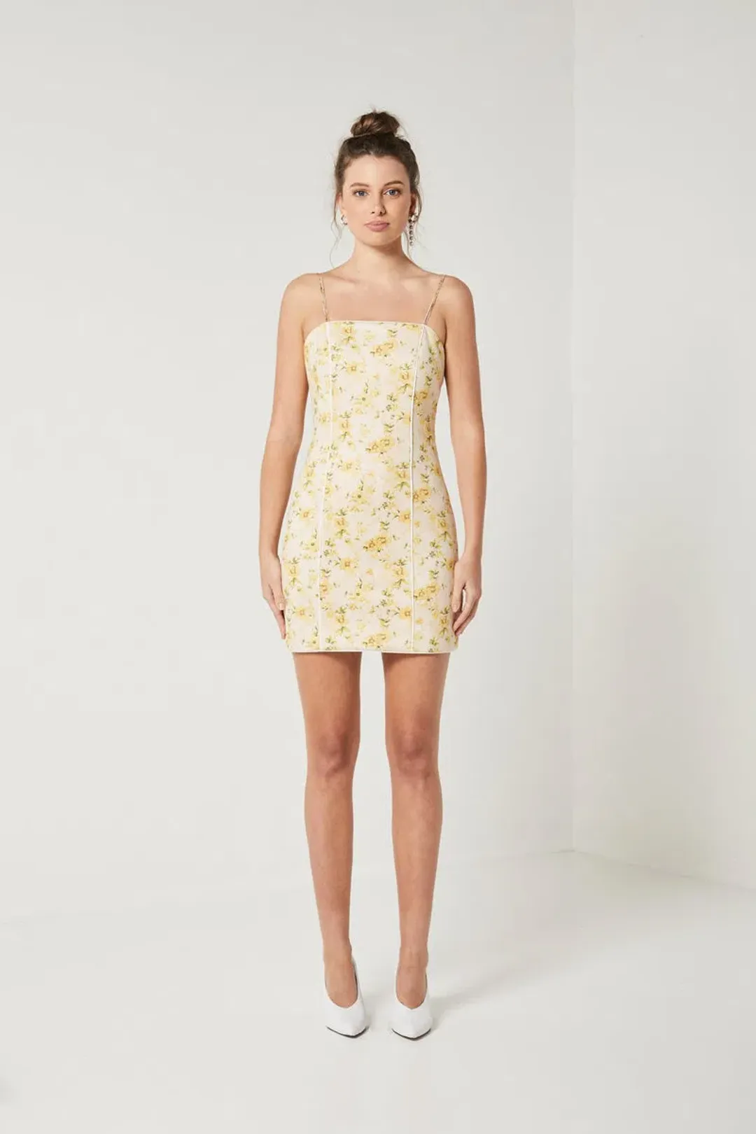 Elliatt Wattle Dress Yellow Size M/10 for rent on The Volte - main image