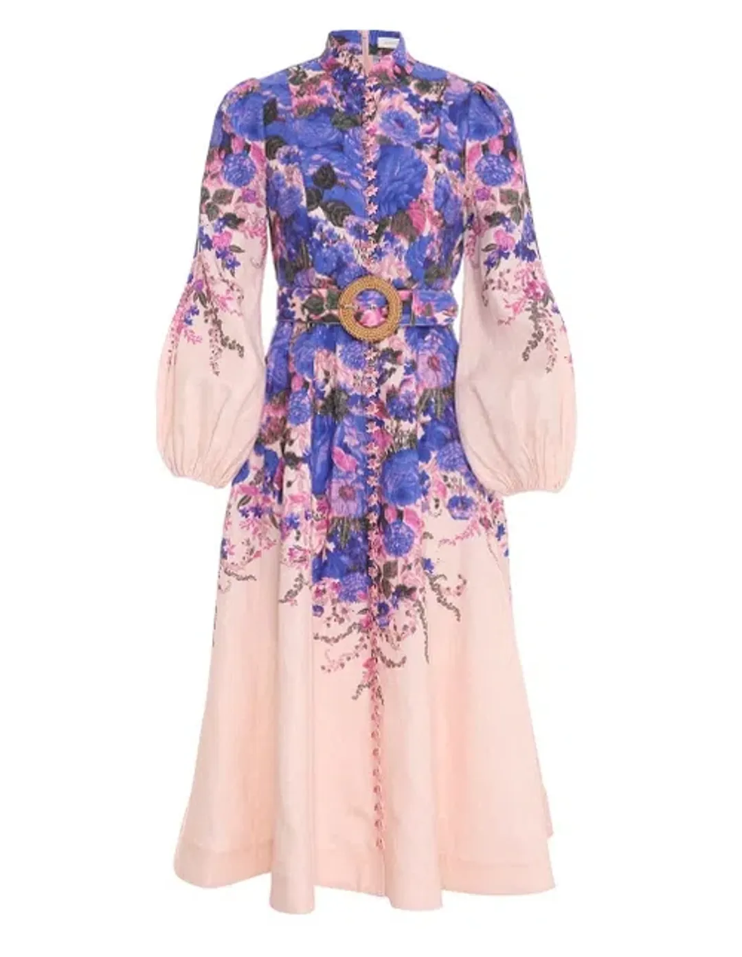 Zimmermann High Tide Buttoned Midi Dress Floral Size 2 / Au 12 for rent on The Volte - main image