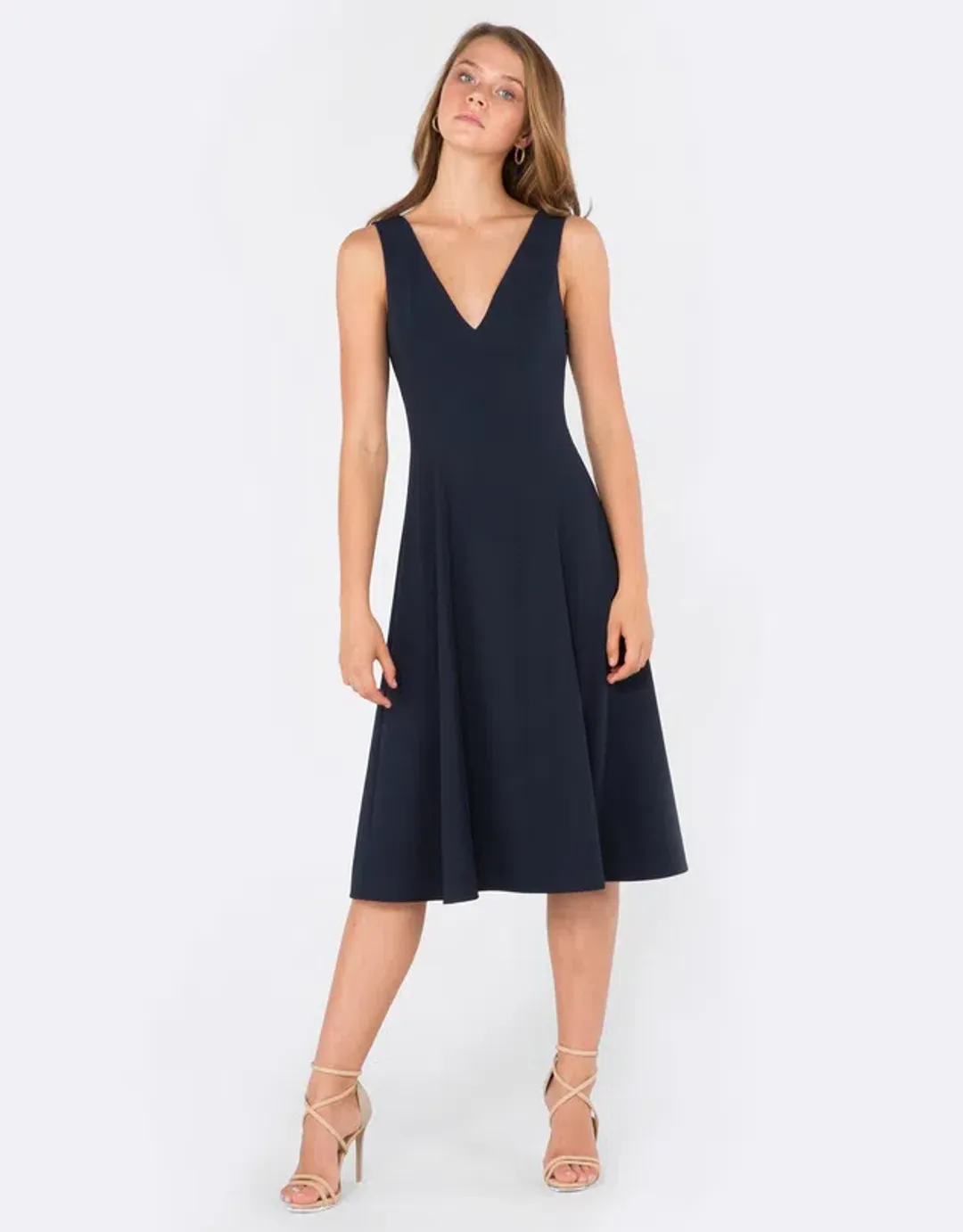 Amelius Magnet Midi Dress Navy Size 10 for rent on The Volte - main image