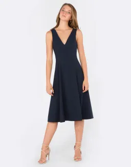 Amelius Magnet Midi Dress Navy Size 10 for rent on The Volte - image 1