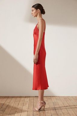Shona Joy Adonis Bias Slip Midi Dress Ruby size 8 for rent on The Volte - image 2