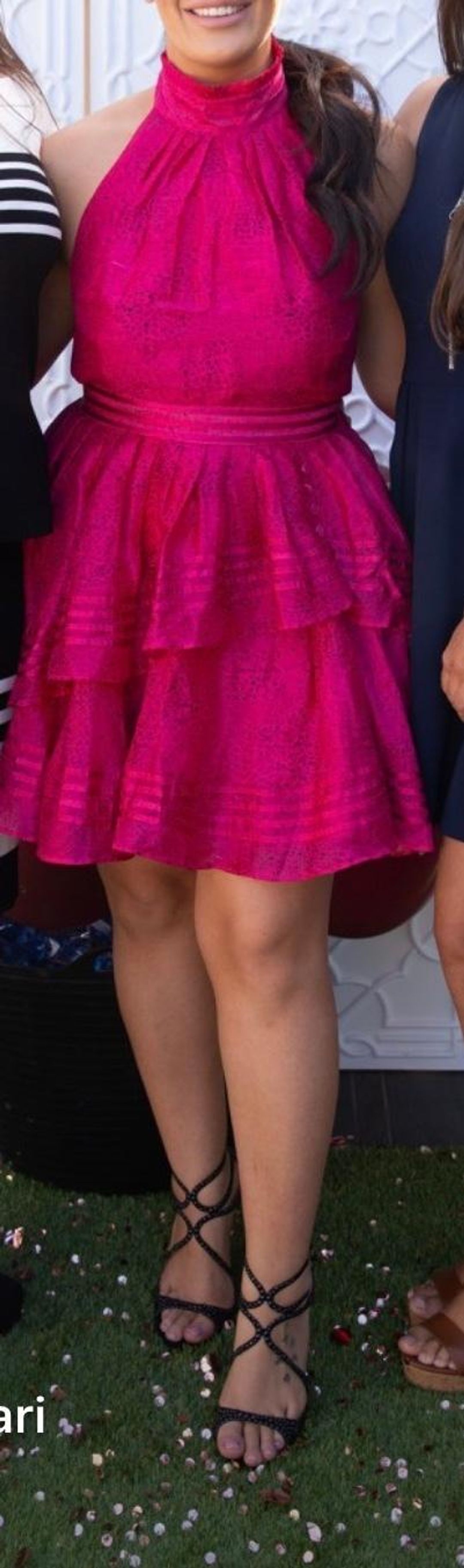 Aje Florentine Mini Dress Magenta Pink 12 for rent on The Volte - main image