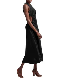 Aje Chateau Cut Out Midi Dress Black Size 4 / XXS for rent on The Volte - image 3