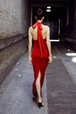 Carla Zampatti The I Love You Halter Gown Red Size 8 for rent on The Volte - image 2