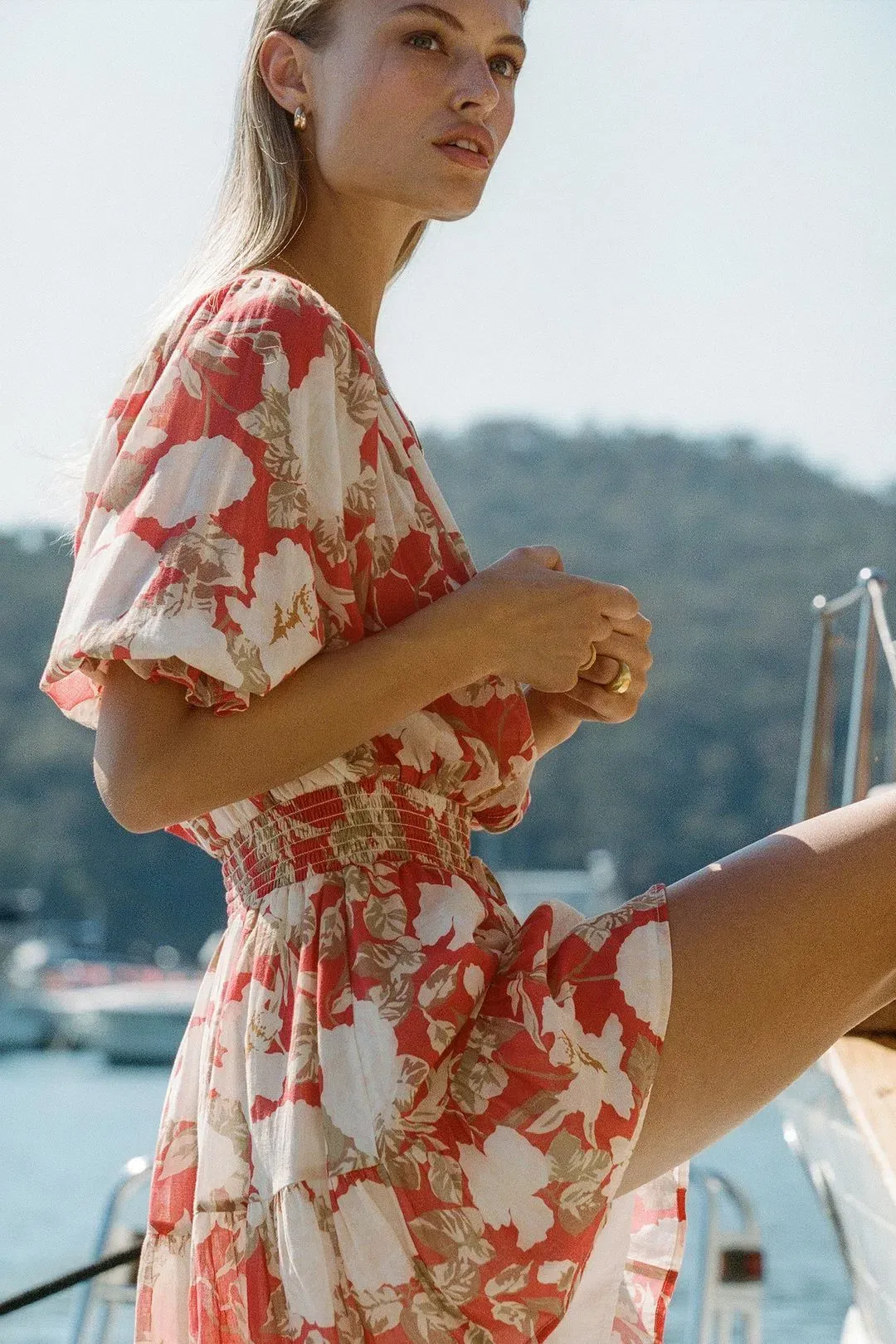 Kivari Helena Cotton Mini Dress Print Size 12 for rent on The Volte - main image