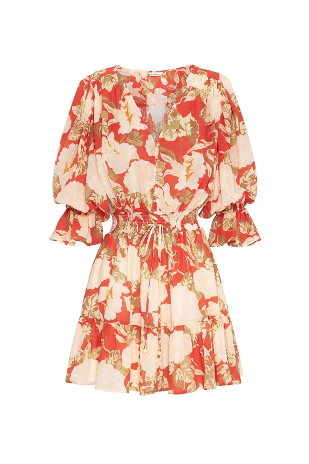 Kivari Helena Cotton Mini Dress Print Size 12 for rent on The Volte - main image