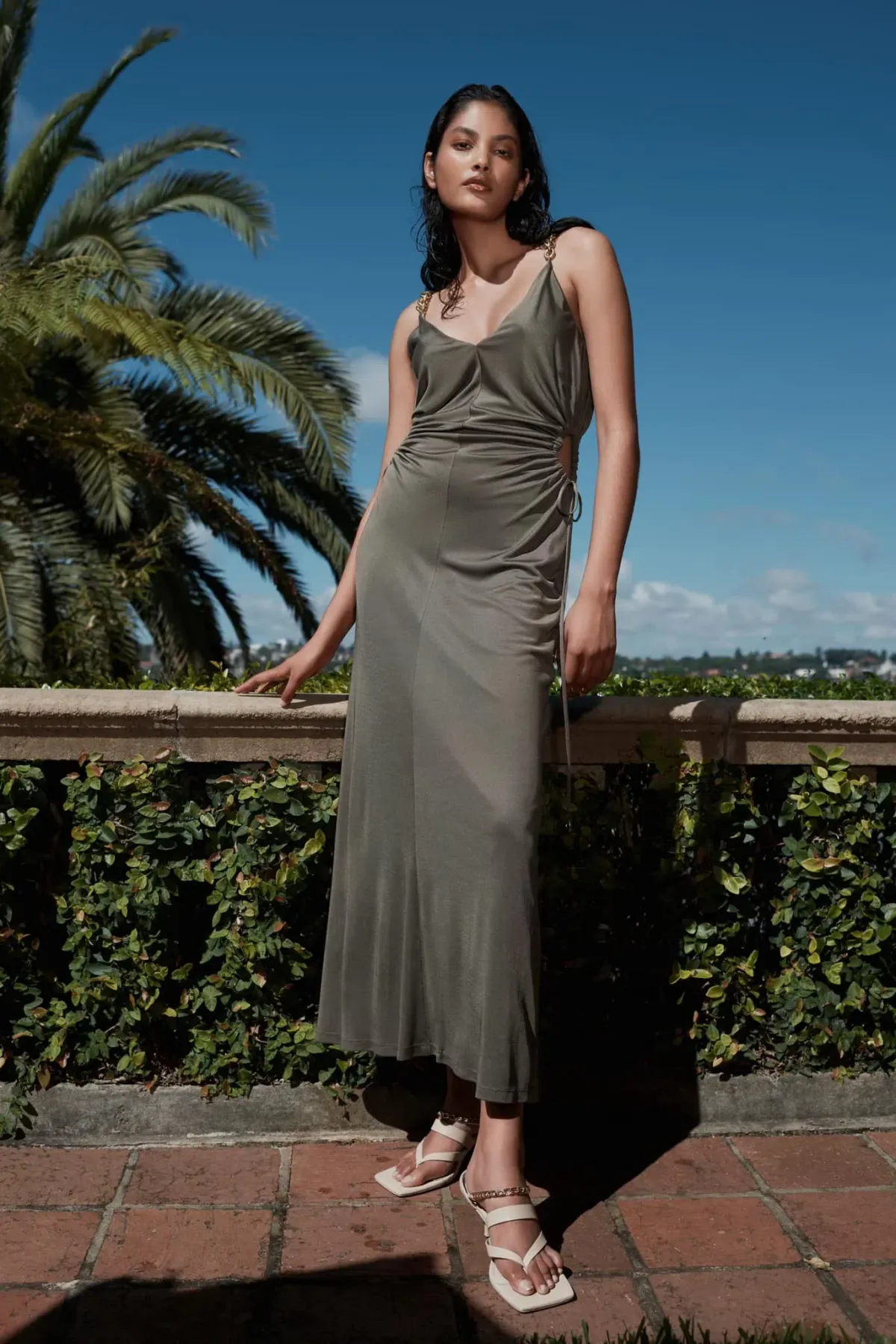 Manning Cartell Tuning in Chain Dress Green Size 12 for rent on The Volte - main image