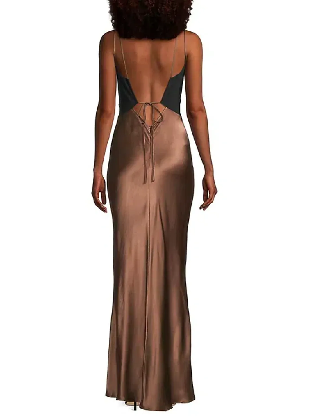 Bec & Bridge Kehlani V Neck Dress Brown Size 10 for rent on The Volte - main image