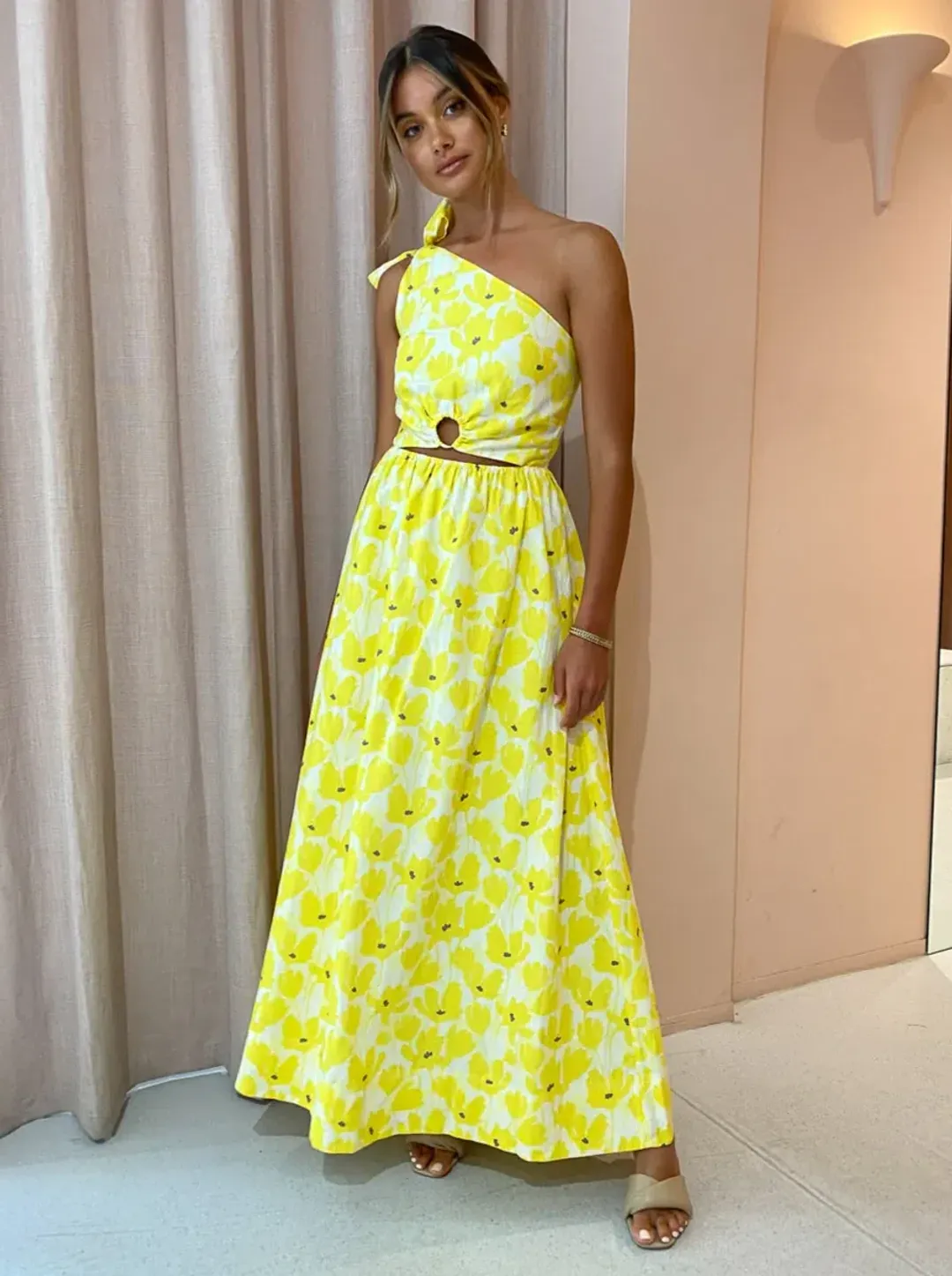 By Nicola Dahlia Dress Yellow Floral Size 10 for rent on The Volte - main image