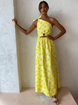 By Nicola Dahlia Dress Yellow Floral Size 10 for rent on The Volte - image 5