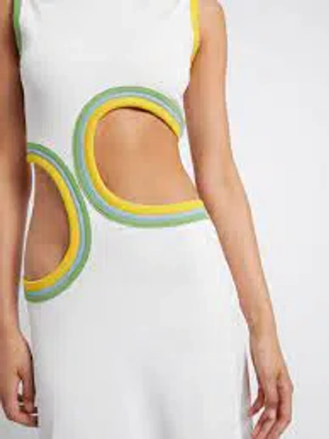 Christopher Esber Cutout Torso Dress  Multi Paisley Size 12 for rent on The Volte - main image