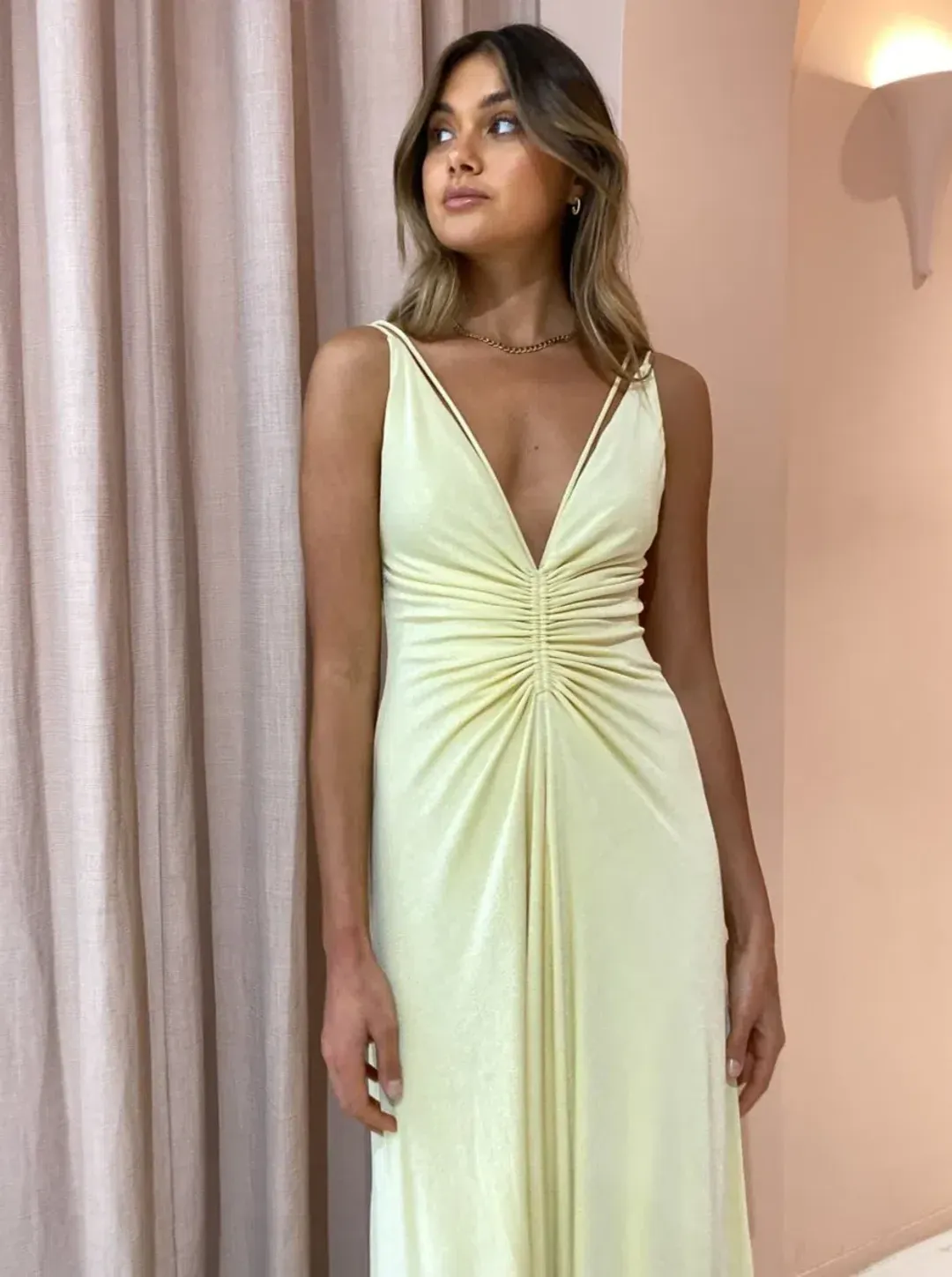 Significant Other Sassari Dress Lemon Size 12 for rent on The Volte - main image