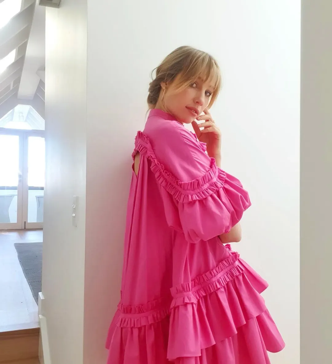 Aje Heritage Mini Dress Pink Size 8 / S for rent on The Volte - main image