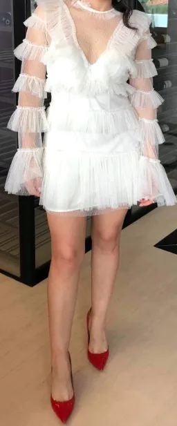 Alice McCall The Zen Mini Dress Cream Size 8 for rent on The Volte - image 2