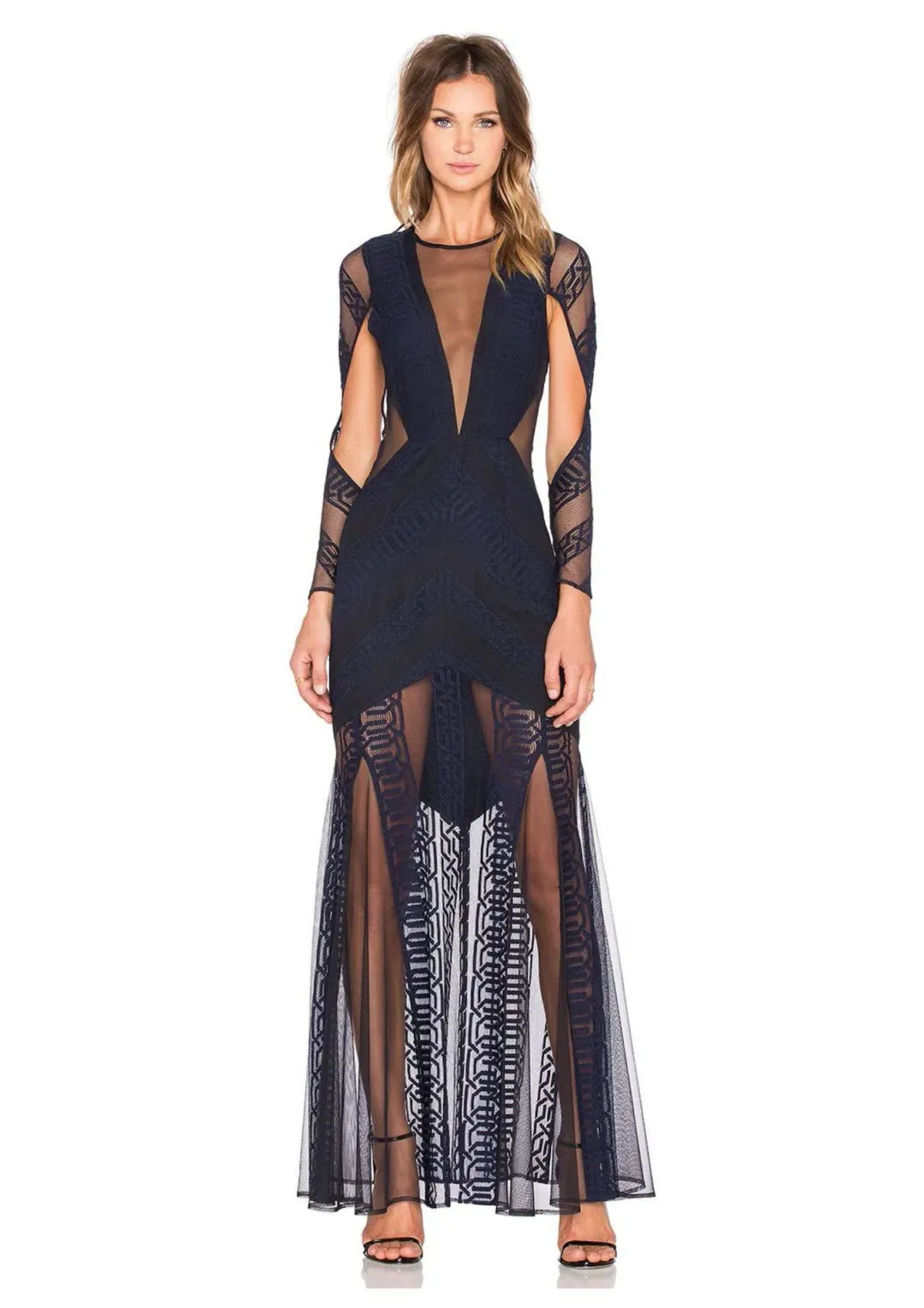 Shona Joy Ambrosia Backless Maxi Dress Navy Size M / AU 10 for rent on The Volte - main image